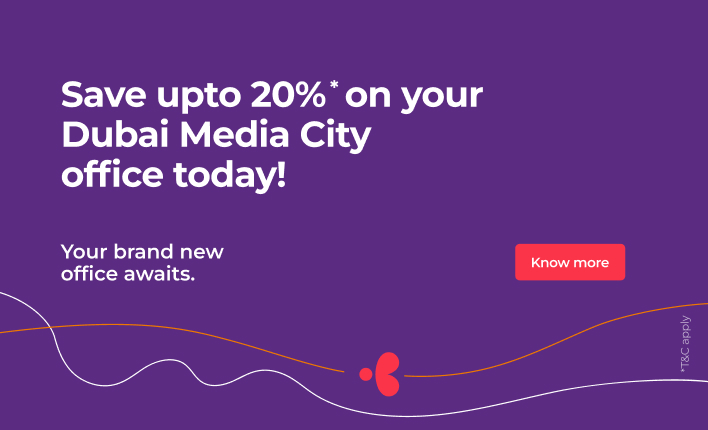 Save upto 20% on your  Dubai Media City office today! 