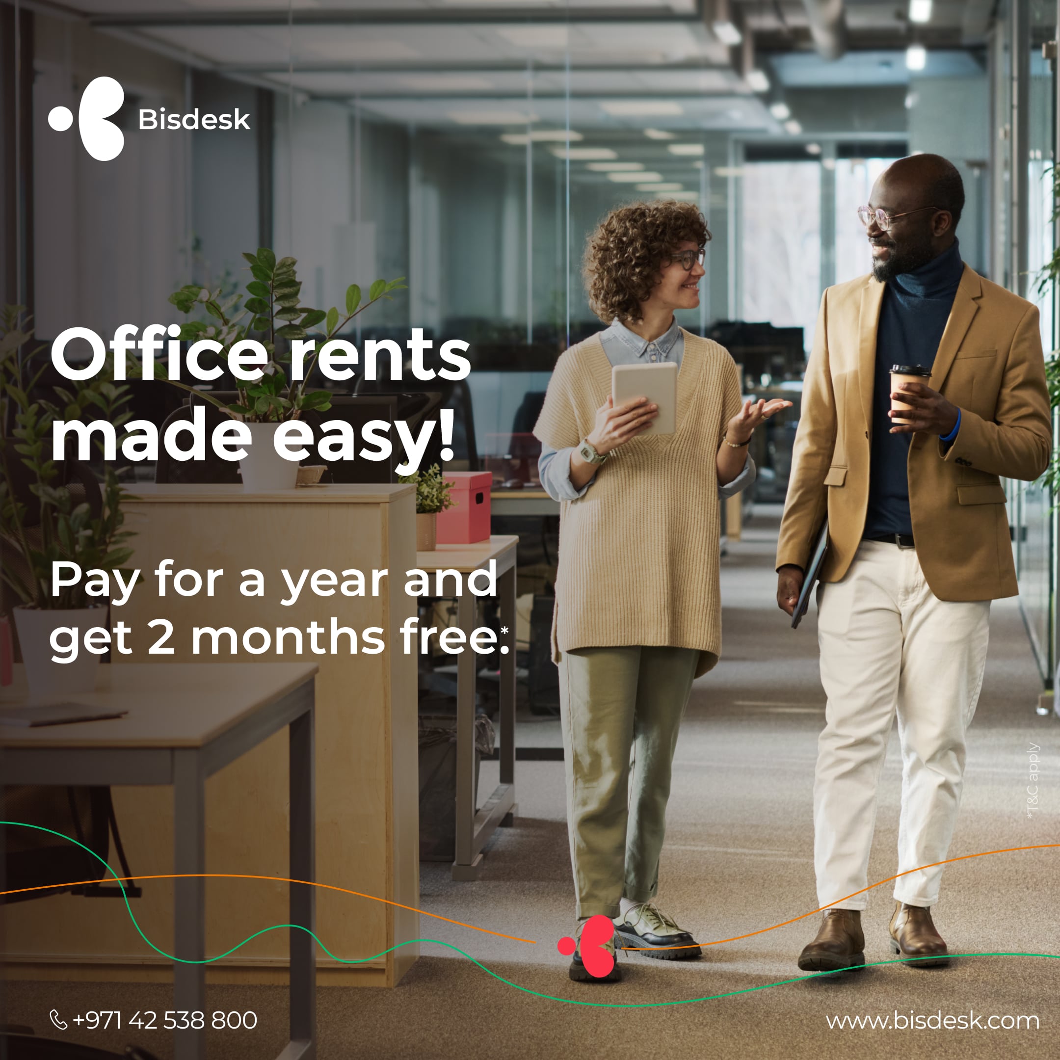 Book Your Office Space for 12 Months and Get 2 Months Free!