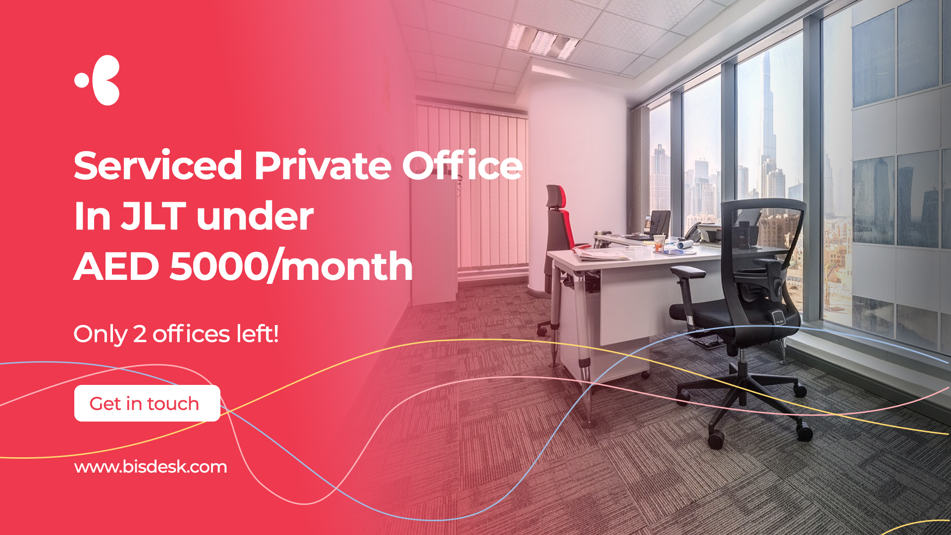 Serviced private office in JLT for AED 5000/Month